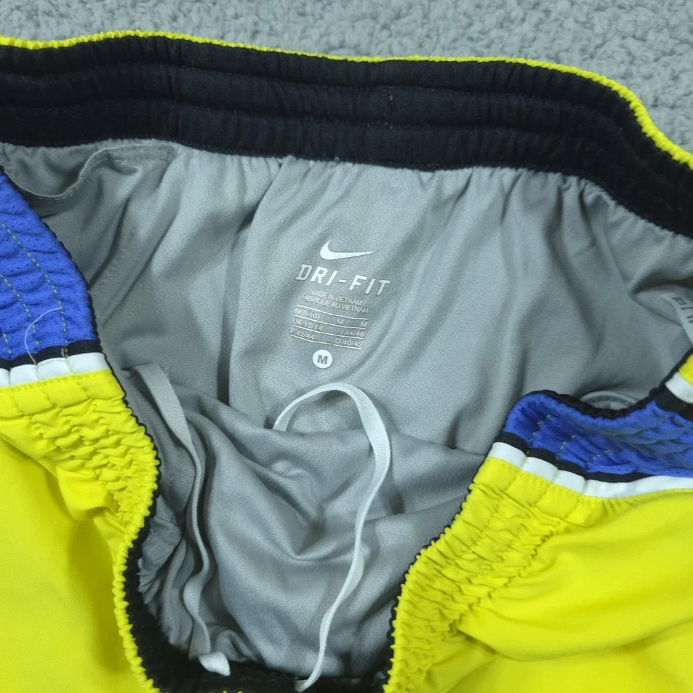 Nike Dri-Fit Lined Running Shorts‎ | Size M (8-10) Yellow Blue